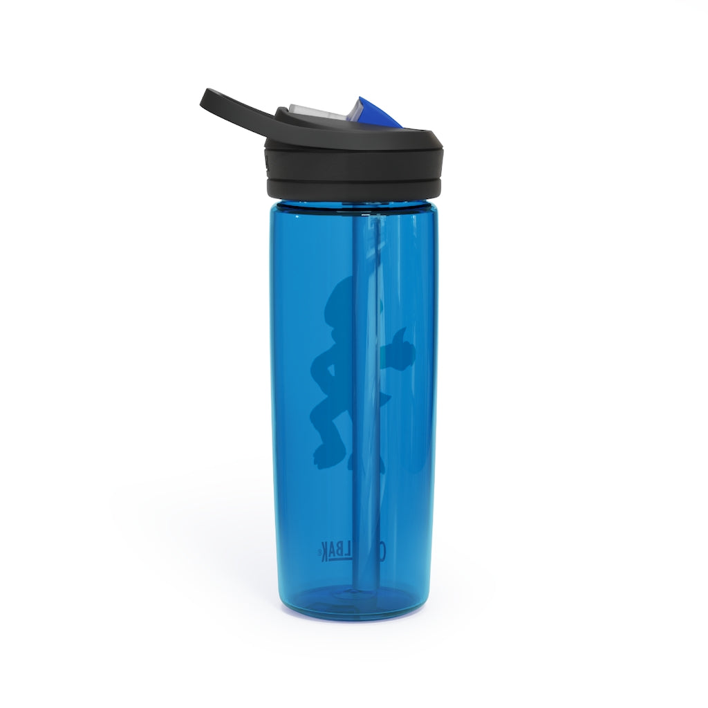Clawmep CamelBak Eddy® Water Bottle in 20oz and 25oz sizes, showcasing its durable Tritan™ material and spill-proof design.